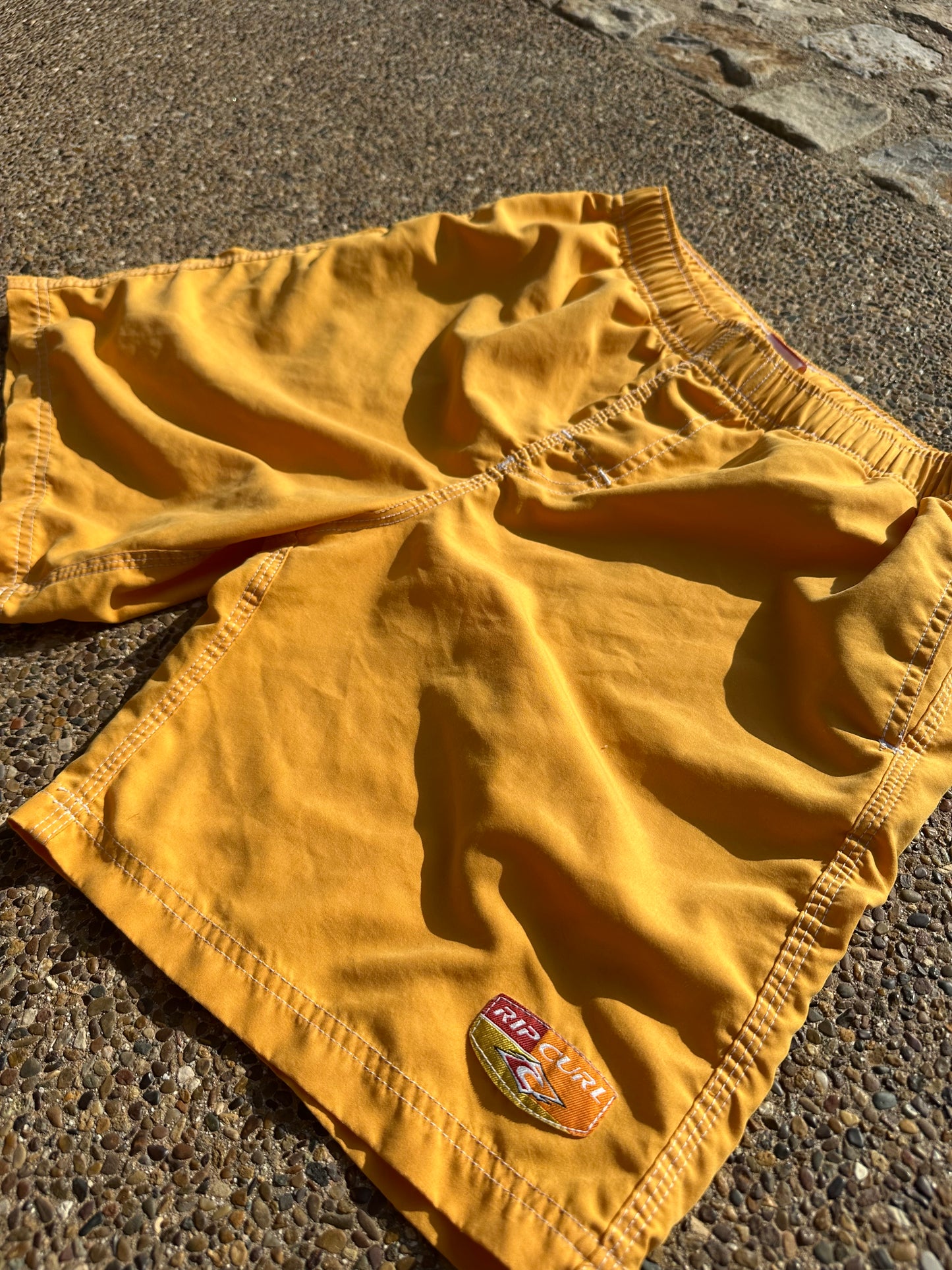 Vintage 90’s Rip Curl Yellow Trunks - 28-30