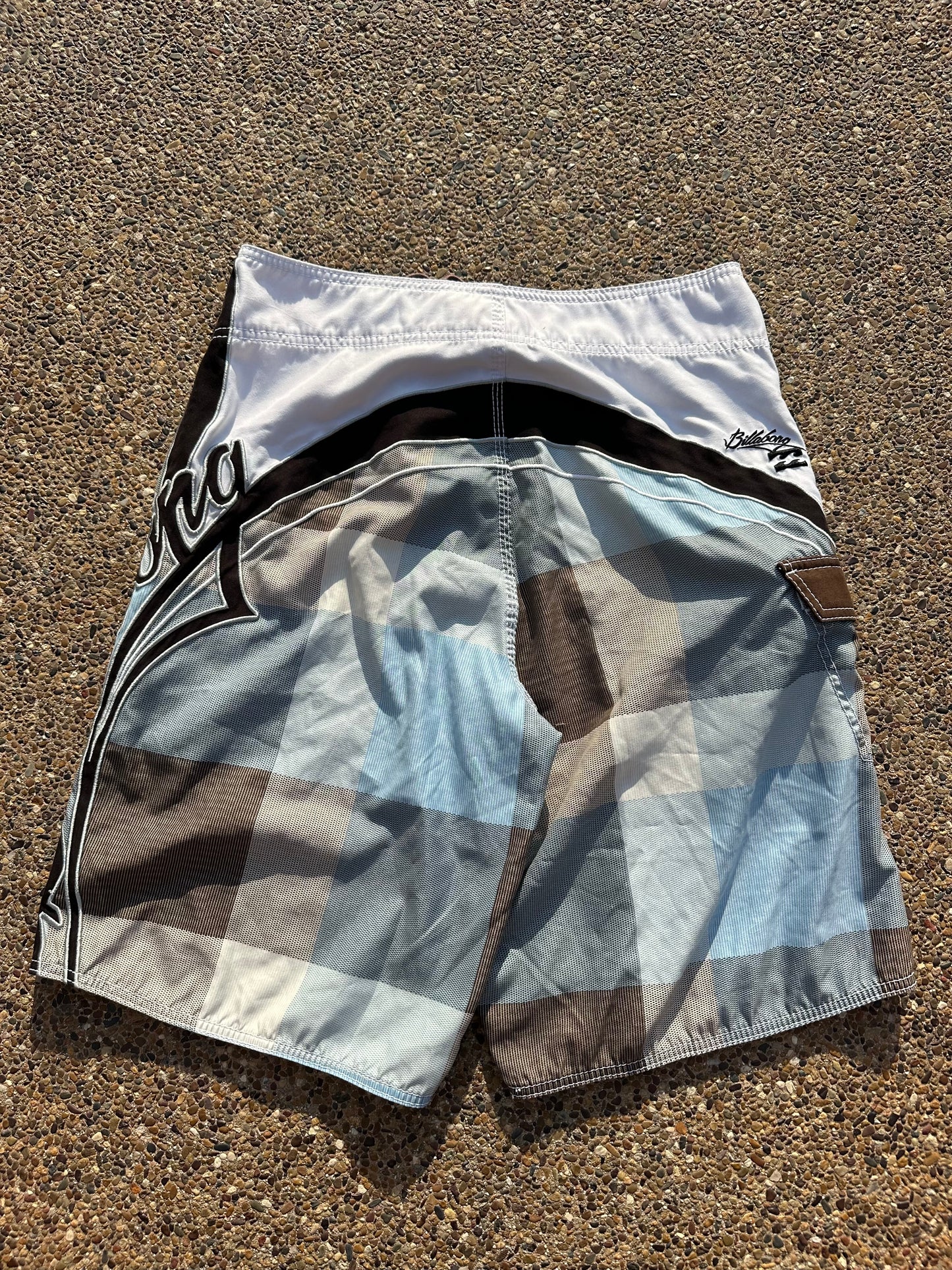 Y2K Billabong Mark Occhilupo Brown Plaid - ~31