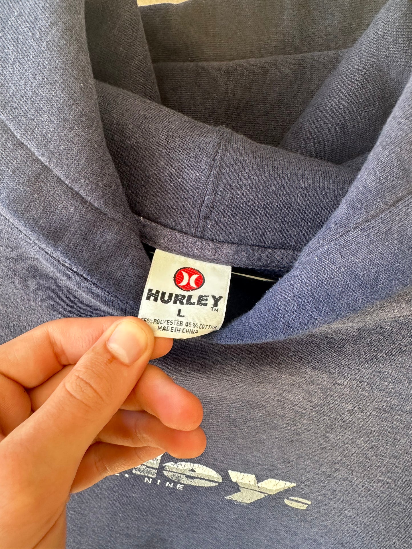 Vintage 90’s Hurley Navy Hoodie L