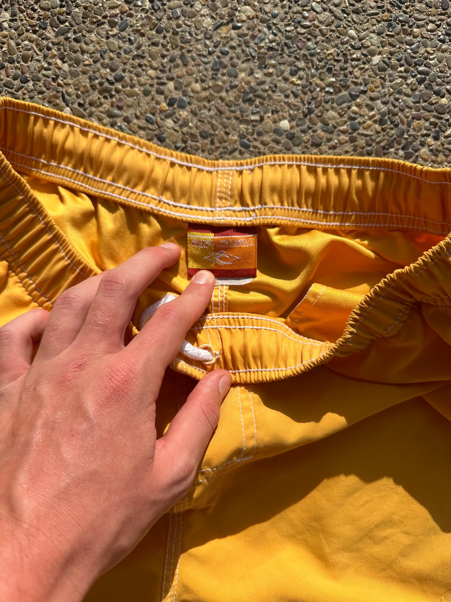 Vintage 90’s Rip Curl Yellow Trunks - 28-30