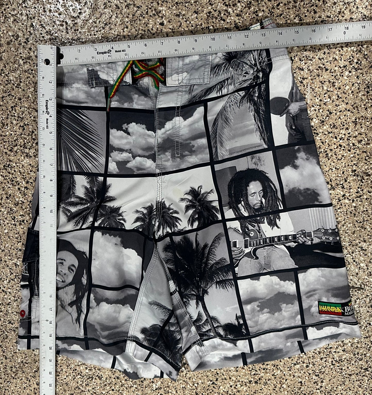Vintage Billabong X Bob Marley Trunks - 30 (Stretchy Waist Band Will Fit 28-32)