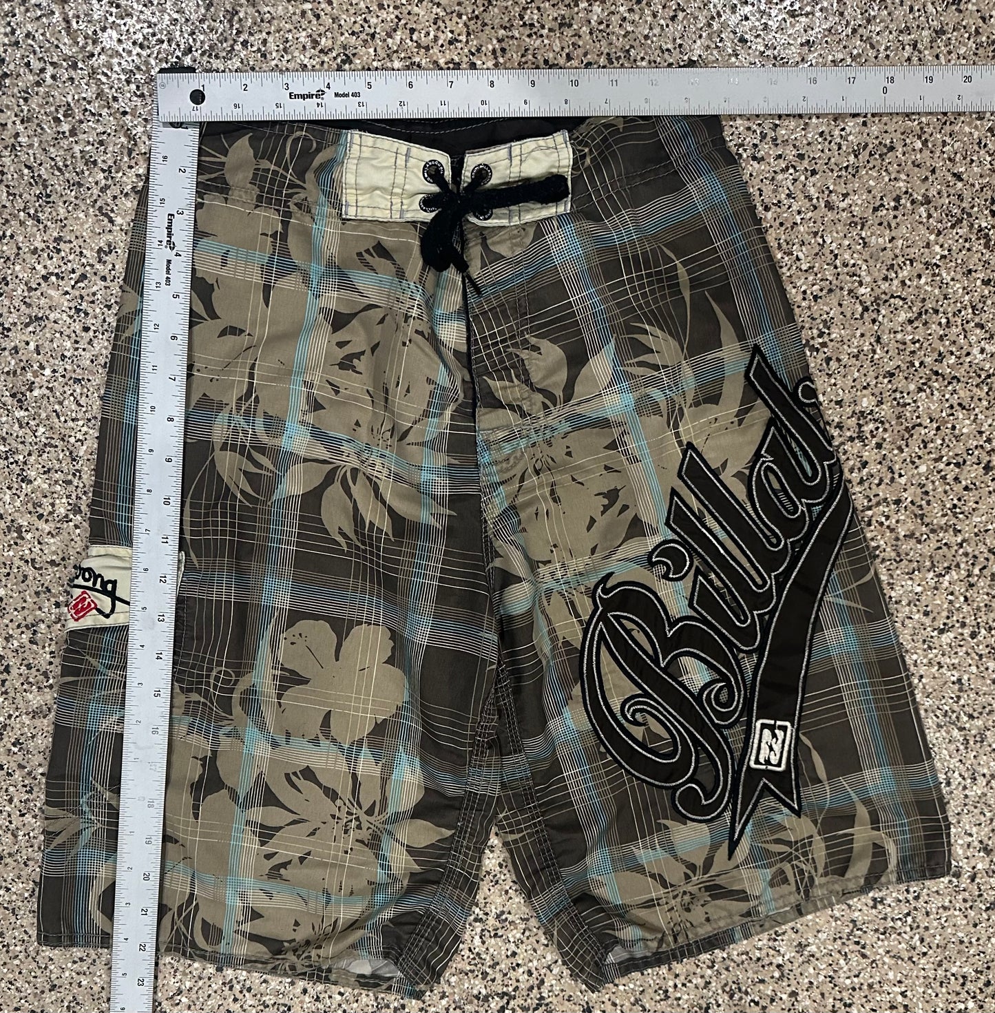 Y2K Billabong Brown Floral Plaid - 28