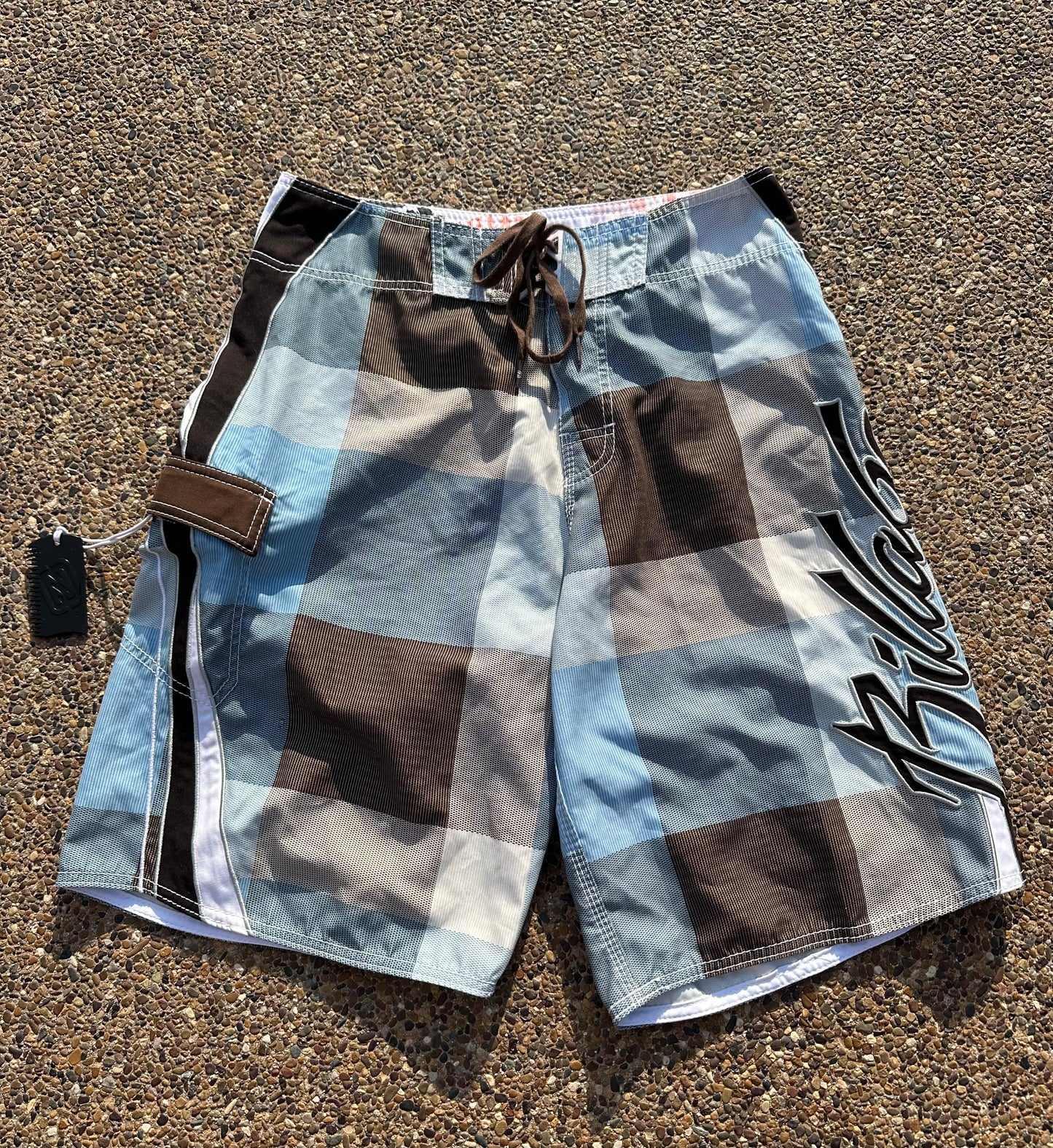 Y2K Billabong Mark Occhilupo Brown Plaid - 30