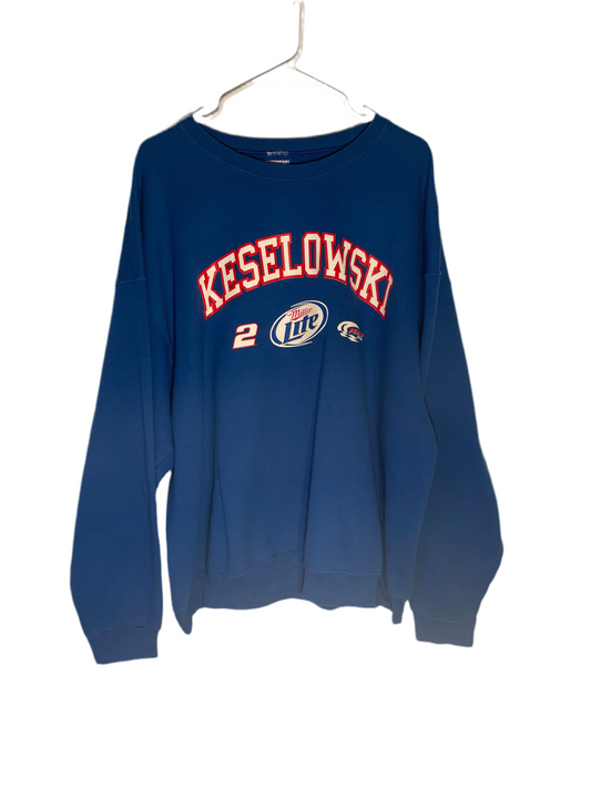 Vintage Miller Lite Keselowski Nascar Crewneck