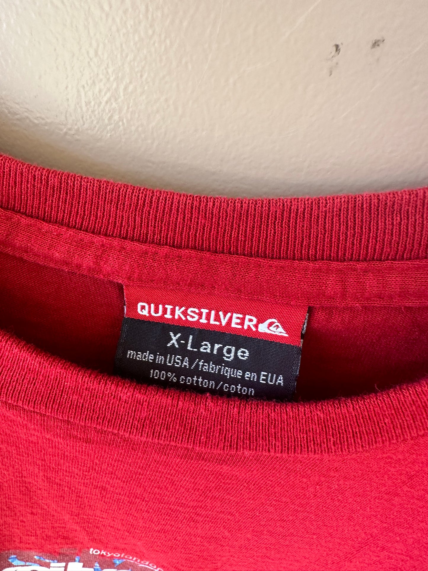 Vintage Quiksilver Box Logo Tee XL