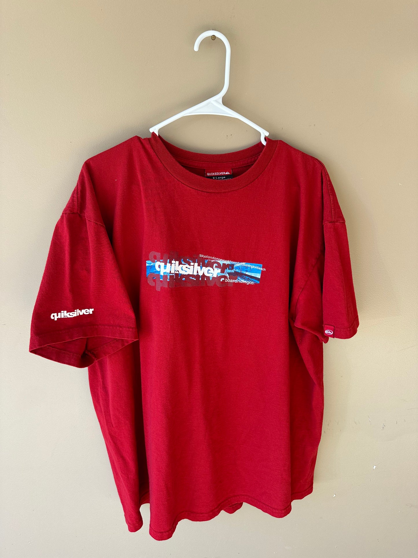 Vintage Quiksilver Box Logo Tee XL