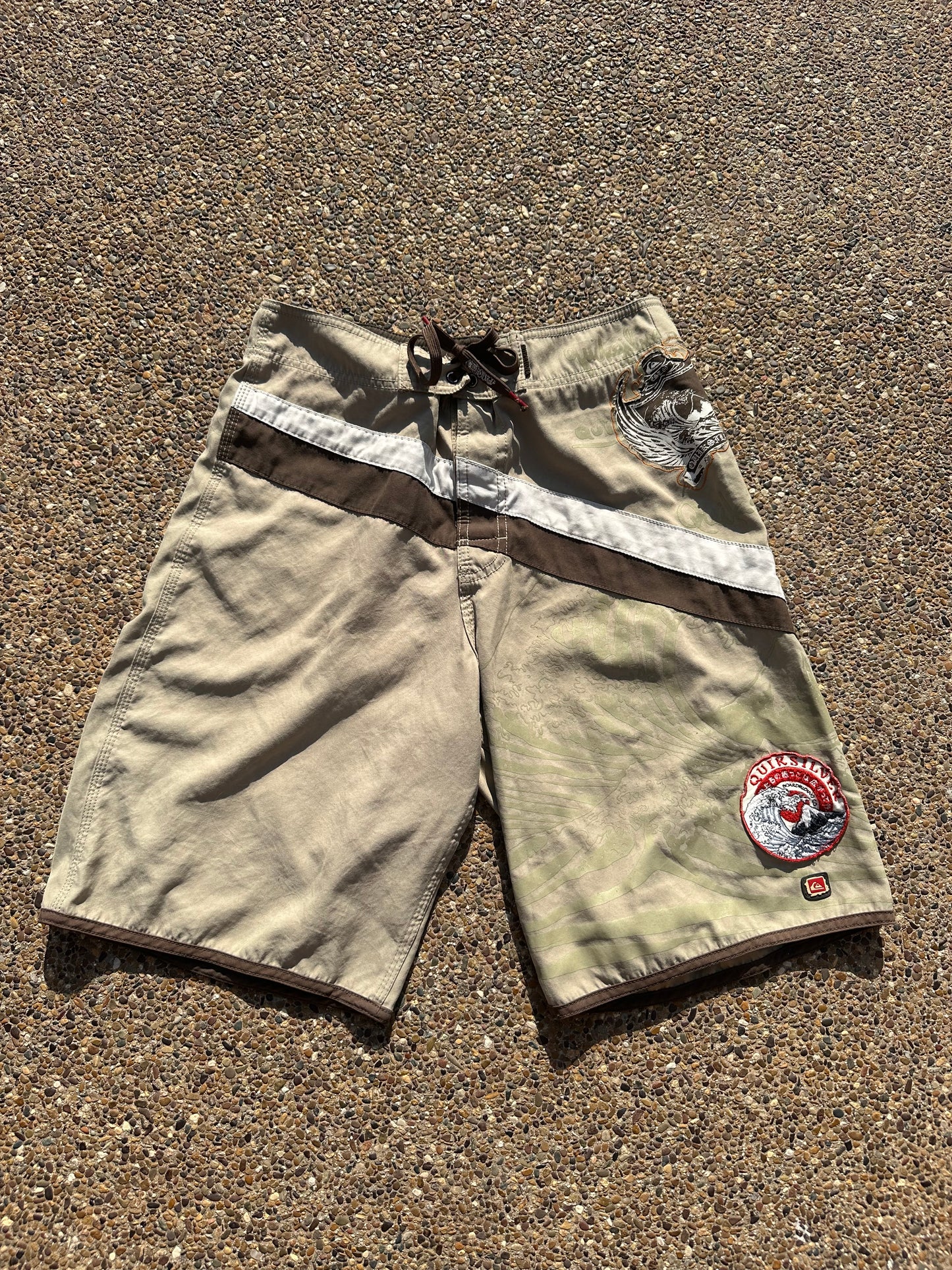 Vintage Quiksilver Tan Trunks - 28