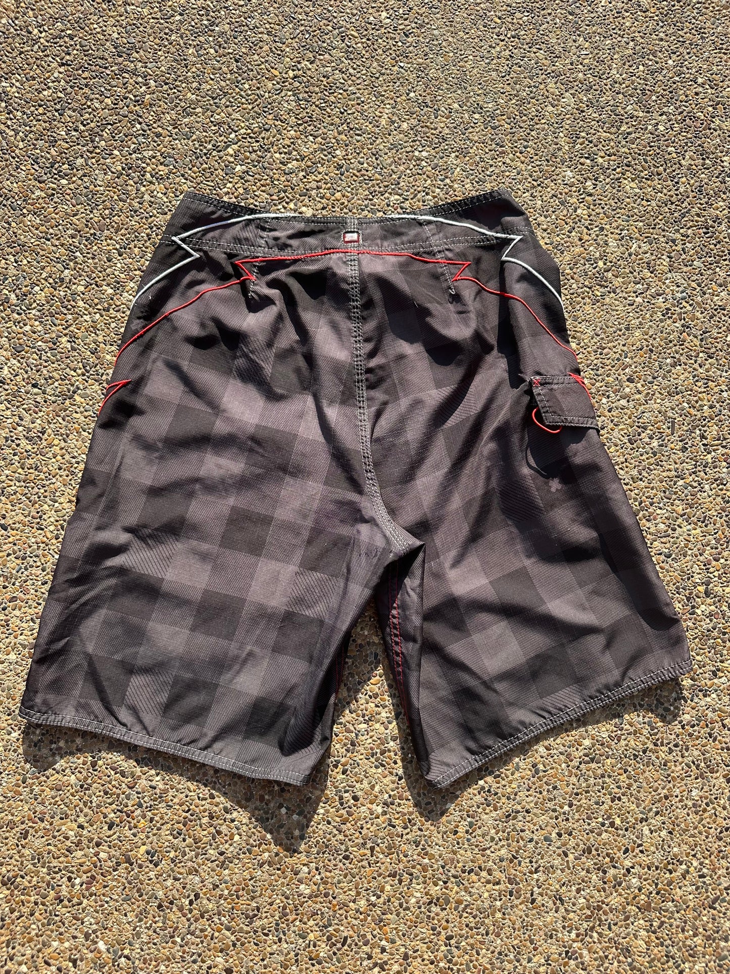 Y2K Quiksilver Plaid Trunks - 30