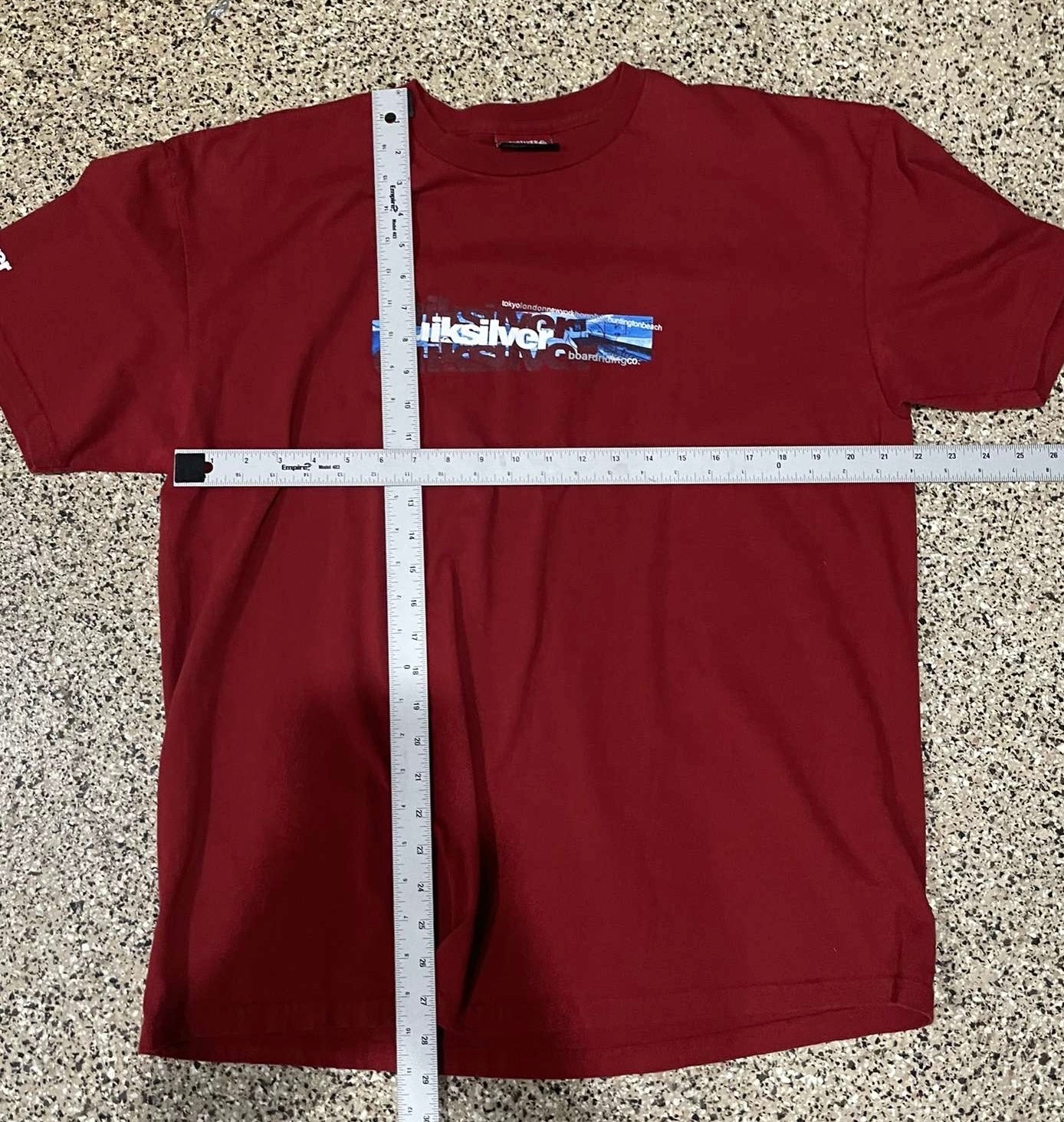 Vintage Quiksilver Box Logo Tee XL