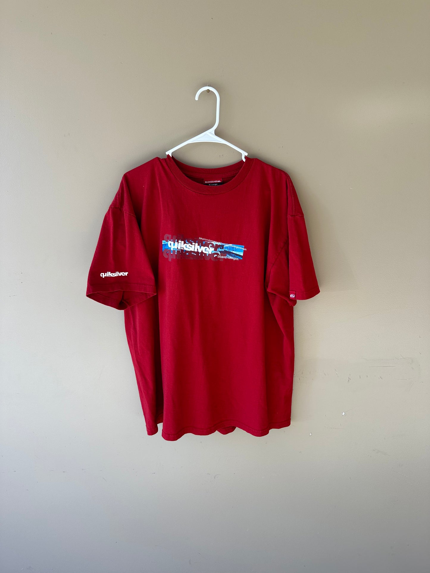 Vintage Quiksilver Box Logo Tee XL