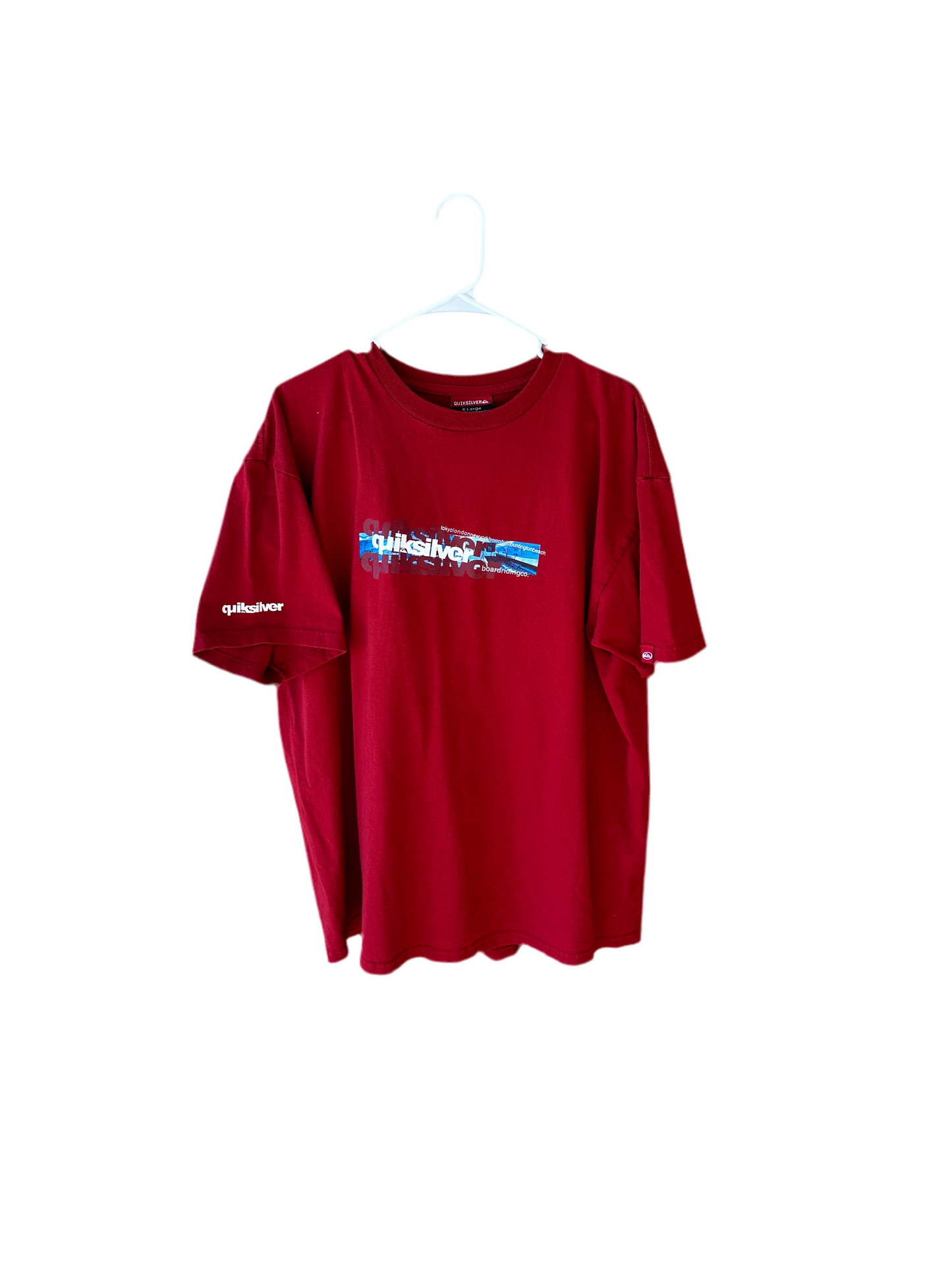 Vintage Quiksilver Box Logo Tee XL